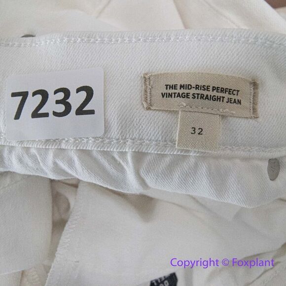 New! Madewell  The Mid-Rise Perfect Vintage Straight Jean in Tile White, 32 - Picture 12 of 15